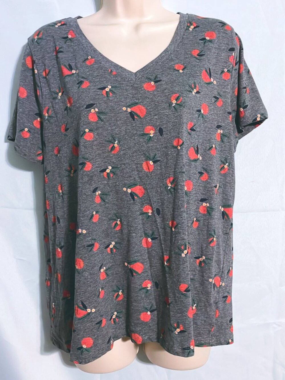 Dip Cute Gray Fruit T-Shirt Size XL